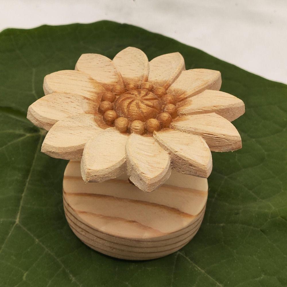 Refillable Wooden Daisy Essential Oil Diffuser DIY Fireless Aromatherapy Diffuser  Sleep Aid