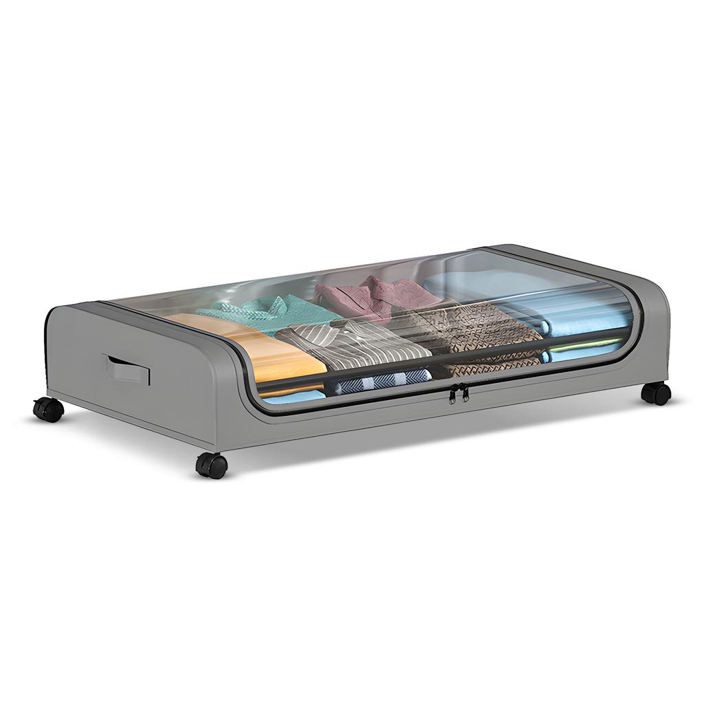 2 шт. Контейнер для хранения под кроватью с крышками и колесами, многофункциональный для хранения одежды в общежитии