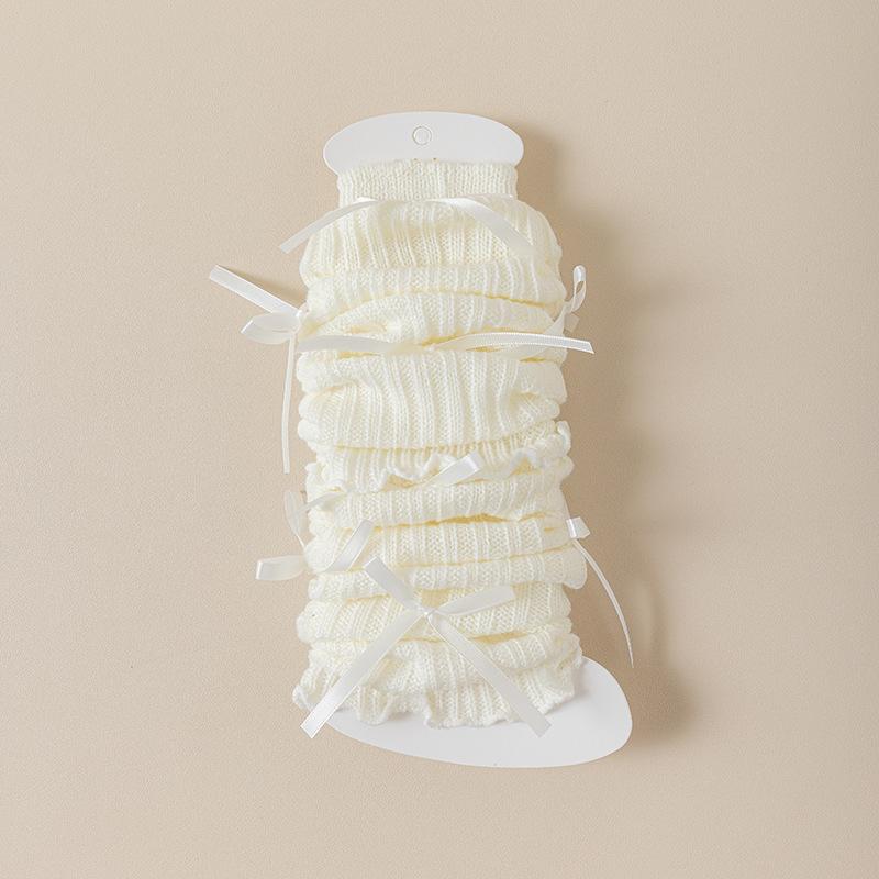 Детские носки с ворсом, модные школьные носки в балетном стиле для детей и девочек, креативный дизайн, детские носки с бантом на бретельках, теплые осенне-зимние носки