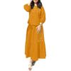 ZANZEA Women 3/4 Sleeve Blouse and Long Skirts Casual Two Piece Suit Sets