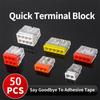 50Pcs Stainless Steel Casing Mini Quick Wire Connectors  No Tools Required