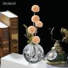 The Crystal Glass Handicraft Desktop Ornaments Creative Glass Vase Home Decoration Accessories  Flower Pot 1pcs
