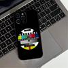 No Signal TV ART  Phone Case For iPhone 17,16,15,14,13,12,11 Plus,Pro Max,XS,Soft Silicone Black Cover