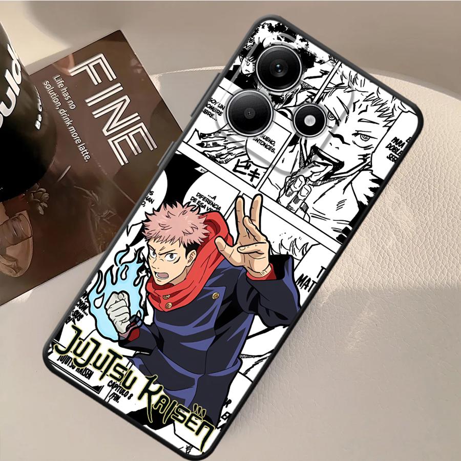 Аниме J-Jujutsu K-Kaisen Мягкий задний чехол для телефона для Xiaomi Poco M3 M4 Pro C65 F3 F4 F5 M5 C50 C51 X3 X4 X5