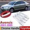 Для Toyota Avensis T250 T25 2003 ~ 2009 хромированная крышка дверной ручки автомобильные аксессуары набор накладок 2004 2005 2006 2007 2008
