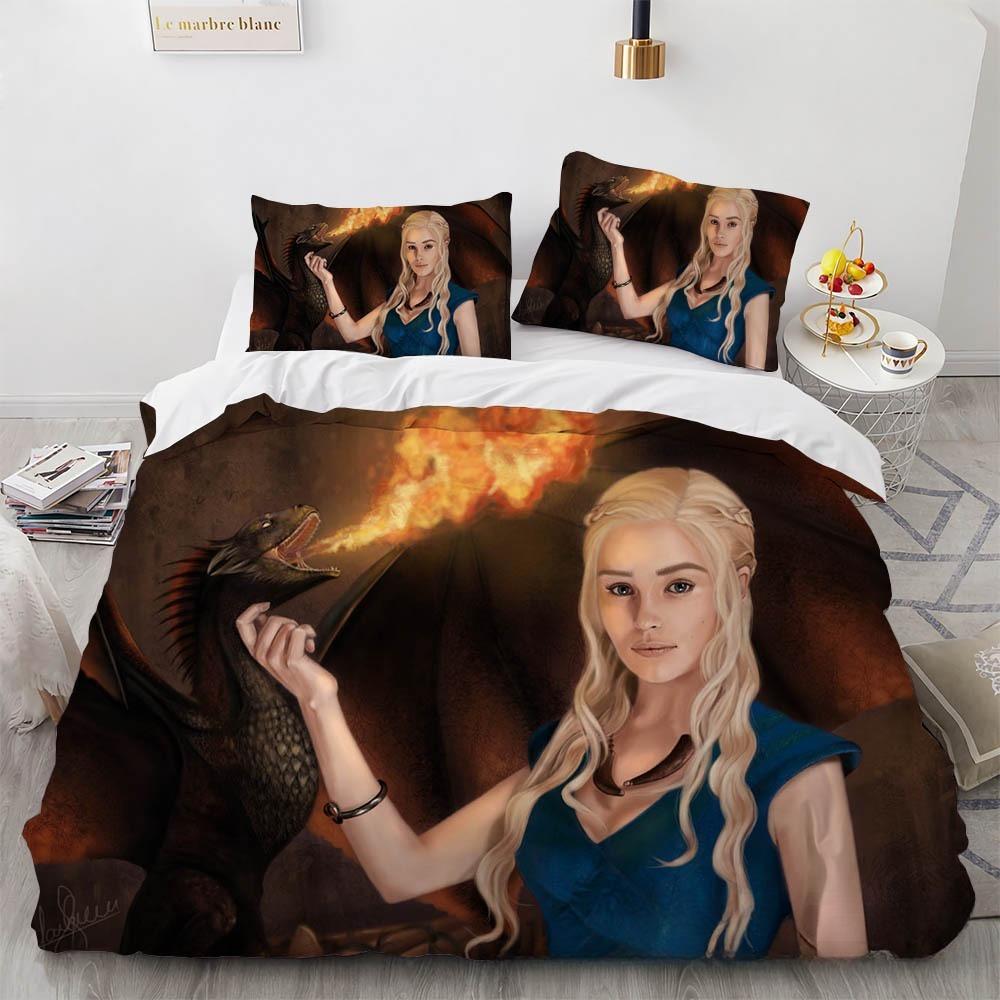 Game of Thrones Duvet Cover Pillowcase Bedding Set Adult Boy Girl Bedroom Decoration Children Gift Single Double King Size