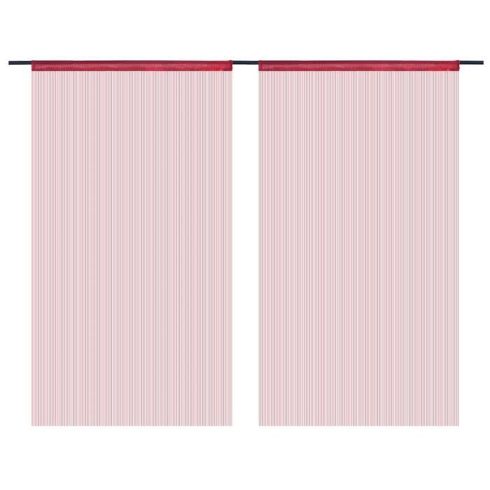 VidaXL String Curtain 2 Pcs 140 X 250 Cm Bordeaux