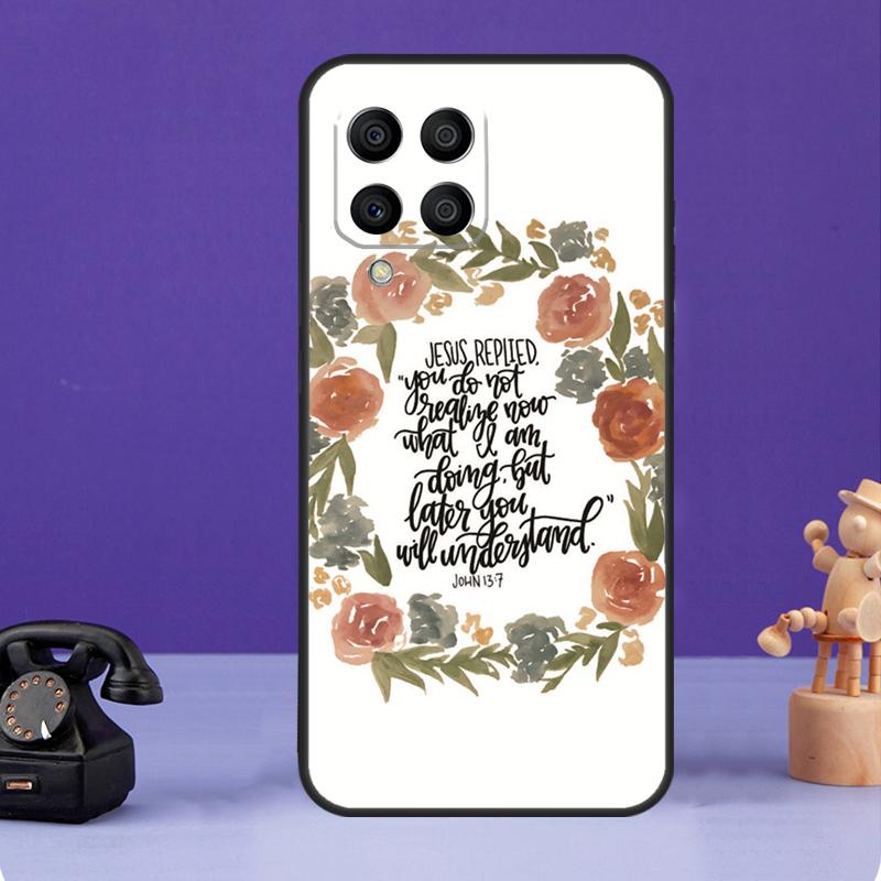 Jesus God Bible Quotes Case For Samsung Galaxy M55 M35 M15 M56 M36 M16 M06 M31 M13 M33 M53 M12 M32 M52 M14 M34 M54