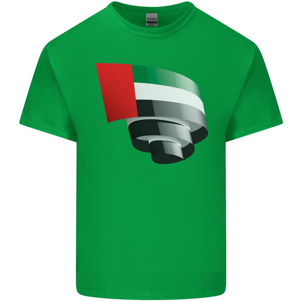 Curled UAE Flag Day Emirati Day Football Unisexs Light Cotton TShirt