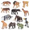 Detailed 24 Pieces Pvc Prehistoric Animals Model Set Featuring Megatherium And Sabertooth Tiger