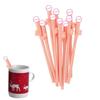 10 шт., соломинки для девичника, одноразовые, реалистичные, безопасные, пищевой, декор для ночного бара, пластиковые многоцветные соломинки для пениса, обнаженного члена