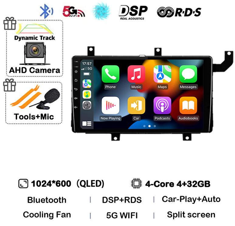 Android 14 Carplay Auto Для Toyota Tacoma N300 2015 2016 2017 2018 2019 2020 2021 Автомагнитола GPS Стерео Мультимедийный плеер BT DSP