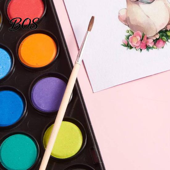Portable Mineral Pigments Watercolor Paint Set, High Chromaticity Solid Kit, Travel Sketching Kit Dissolves in Water Paint, for Professional