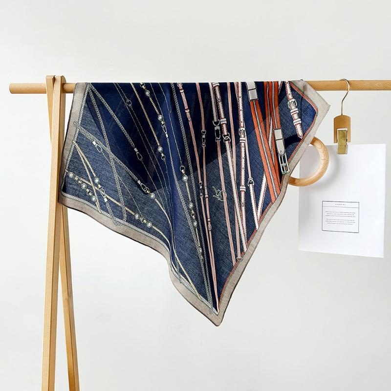 Women S Elegant Designer Printed Square Scarf Fashion Neck Accessory