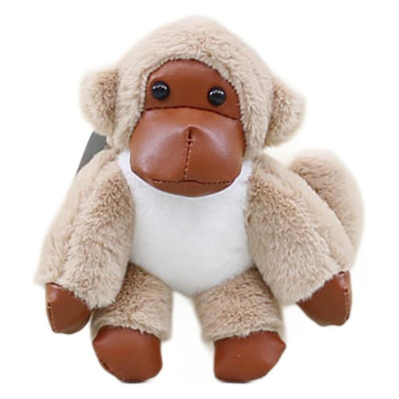 Charming Mini Plush Gorilla Toy With Super Soft Fabric And Keychain Attachment For Kids