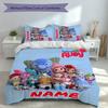 3pcs Custom Name Rainbow Ruby Bedding Set,Includes 1 Duvet Cover and 2 Pillowcases,All-season Bedroom Decor