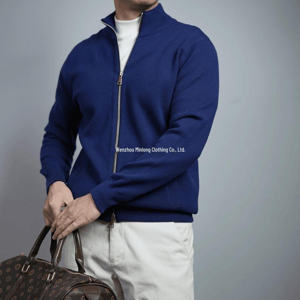 2025 Men's Lapel Casual Zipper Jacket - Wear-Resistant, Versatile Long Sleeve Cardigan, Fashionable & In Stock