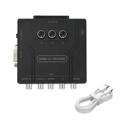 Многофункциональный адаптер RGBS SCART VGA на компонентный YPBPR, устройство-конвертер игрового сигнала для плавной игры на современных дисплеях