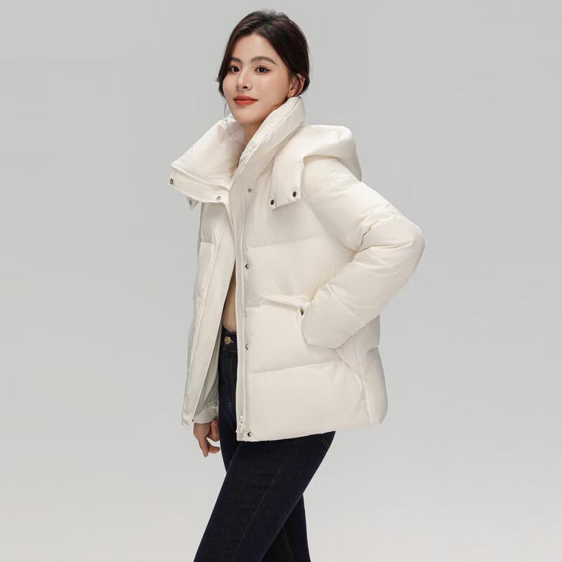 SNOWFLYING Short Collarless Down Jacket