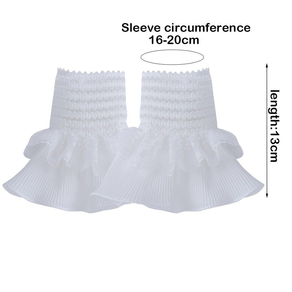Scar Cover Ruffles Elbow Sleeve Arm Cover Lace Cuffs Detachable Sleeve Cuffs Fake Cuff Fake Sleeve