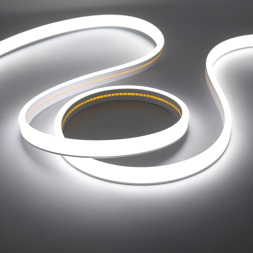 DC 24V Solar Powered COB Neon Strip Waterproof 3000K 4000K 6000K 320Leds/M Home Garden Decor Flexible Ribbon Rope LED Light