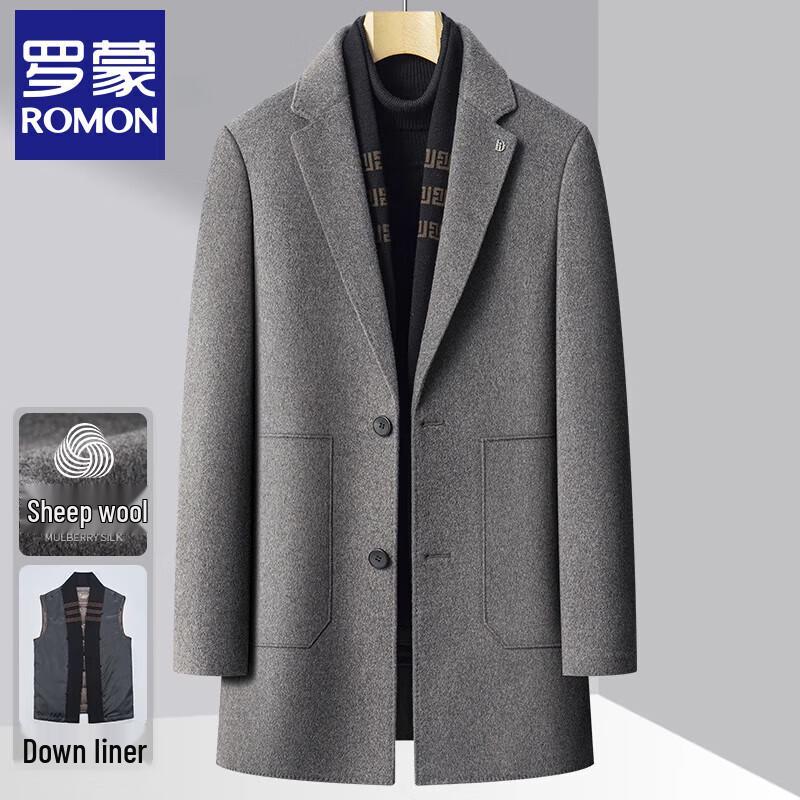 ROMON Мужское зимнее пальто из смесовой шерсти