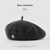 Women's Cross-Border Wool Beret: Autumn/Winter Korean-Style, British Retro Octagonal Painter Hat for Large Head Circumference