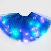 Kids Girls Baby Sequin  Skirt LED Light Up Pettiskirt Ballet Clothes