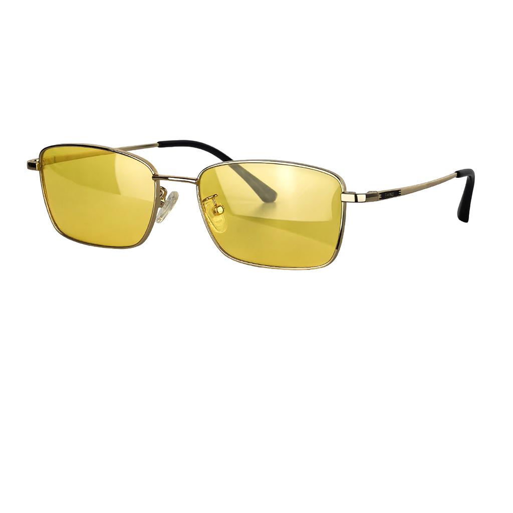 Titanium Frame Night Vision Driving Sunglasses For Vision Blue Light Blocking Computer Glasses Yellow Lens Fishing Eyeglasses