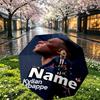 Custom Name Personalized Kylian Mbappe Print Umbrella, Auto Open Close, 8‑Rib Sturdy Frame, Commute Camping Hiking Use, Birthday Gift