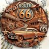 Двумерный винтажный металлический знак Route 66, ретро жестяной плакат для домашнего бара, деревенский настенный декор для кафе, клуба, гаража