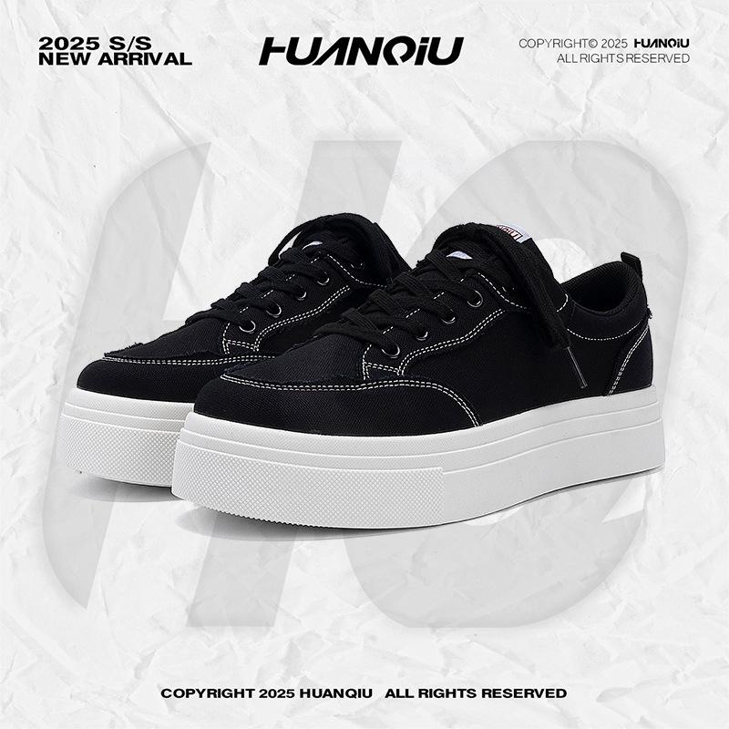 Глобальные кеды мужские ZHQ-HY2153 осенние с чистым ощущением хулиганские красивые мужские туфли универсальные на толстой подошве черные повседневные модные туфли