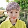 Comfortable Ethnic Headscarf Hat Soft Head Wrap Cap Portable Ethnic Beaded Hat  Cultural Wear