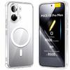 Ударопрочный Магнитный Чехол с Беспроводной Зарядкой для Xiaomi Poco X8 Pro Max PocoX8ProMax PocoX8Pro G Прозрачная Задняя Крышка Чехол для Телефона