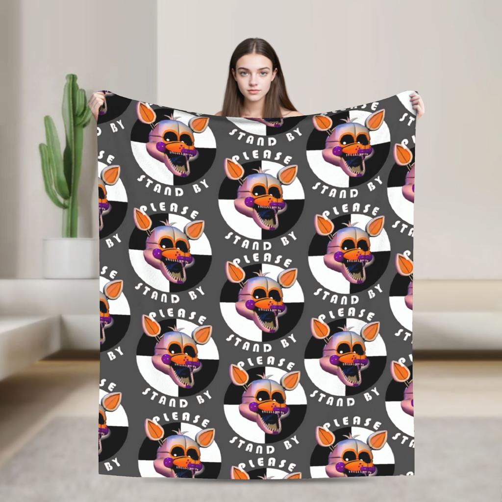 FNAFS At Freddy's Horror Blanket Camping Flannel Throw Blanket For Outdoor Soft Design Quality Bedspread Birthday Gift