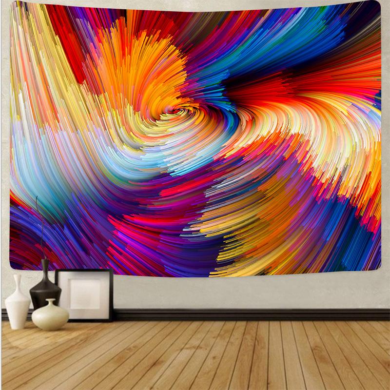 Tapestry Colorful Flow Paint Wall Hanging Mandala Tapestries Modern Art Psychedelic Home Decor Wall Decor