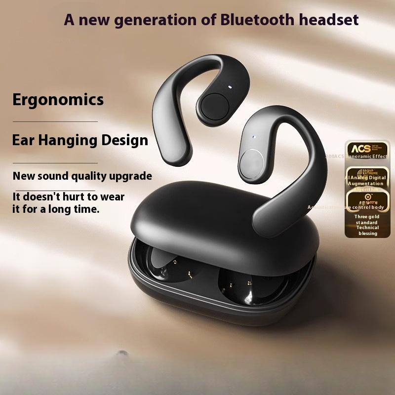 Беспроводная Bluetooth-гарнитура-вкладыши, спортивное качество звука, не повредит при длительном ношении, подарочная гарнитура с креплением на ухо.