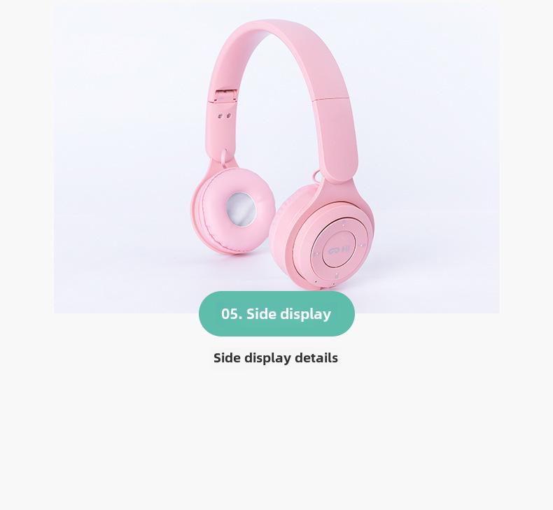 Гарнитура Bluetooth Y08 Heavy Bass Foldable Macaron — беспроводные наушники с креплением на голове