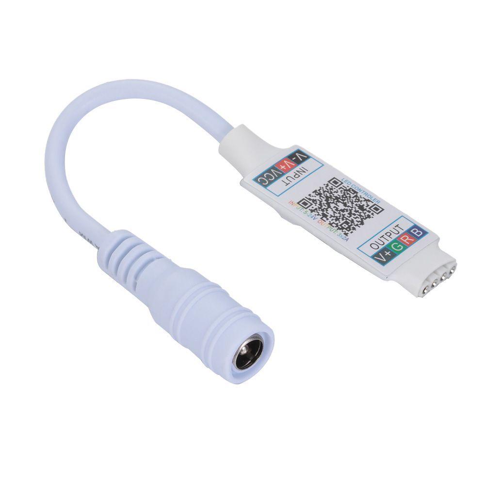 Mini Smart Female Plug to 4Pin Connector Adaptor LED Light Strip Music RGB Controller Bluetooth