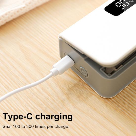Портативная машина для вакуумной запайки, USB-запайщик пищевых пакетов с резаком и магнитным дном, Быстрая запайка для закусок Су-вид