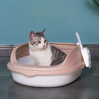 Кошачий туалет, переносной кошачий туалет, съемный полузакрытый кошачий туалет, туалет для кроликов, средних и больших кошек, мелких животных