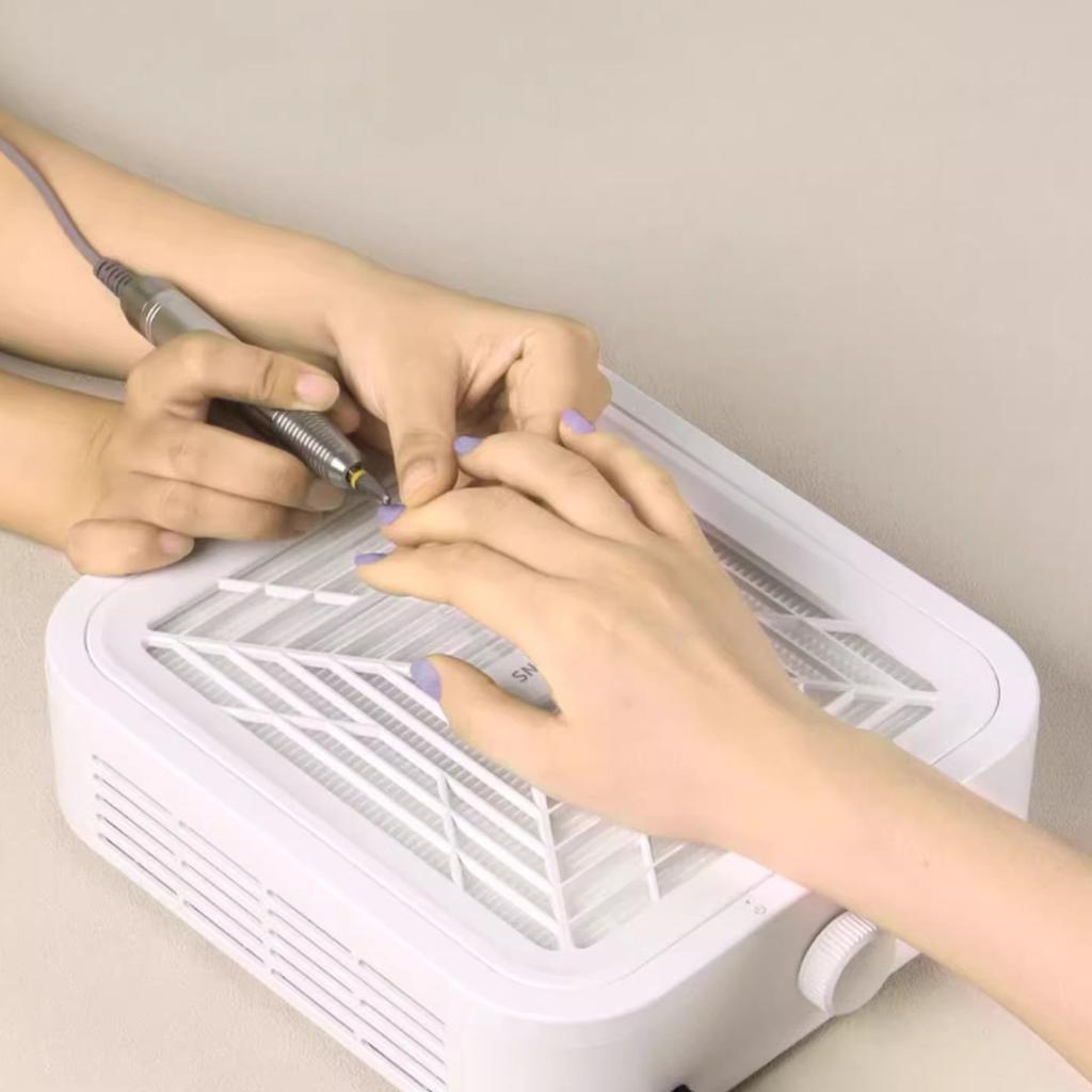 Бесщеточный пылесос для ногтей с высокой мощностью и сильной полировкой, пыленепроницаемый и отдельный фильтр-сетка, машинка для ногтей