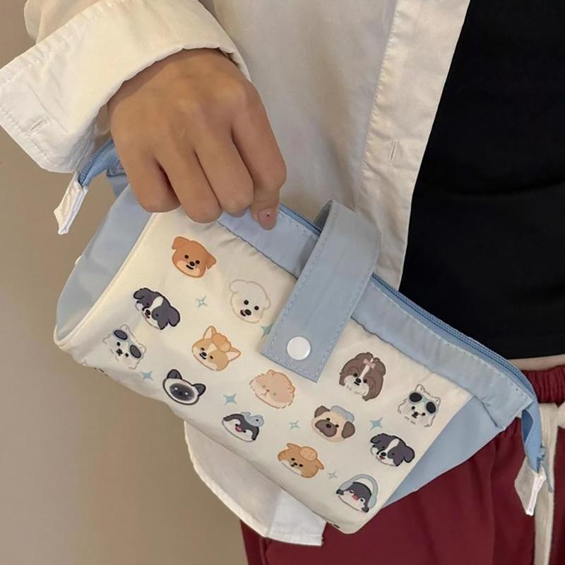 1 шт. Kawaii Puppy Series Pencil Case для девочек-студенток, креативная мультяшная сумка для карандашей с изображением собаки, вместительная сумка для канцелярских принадлежностей