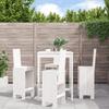 VidaXL 5-piece Garden Bar Set White Solid Pine Wood, Pub Set, Patio Bar Set, Set of 3157770