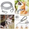 Rustproof Large Dog Traction Leash: Thickened Steel Wire with Rotating Galvanized Hook