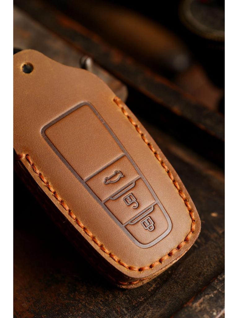 Чехол для ключа ручной работы из кожи Crazy Horse для Toyota Camry/Asia Dragon