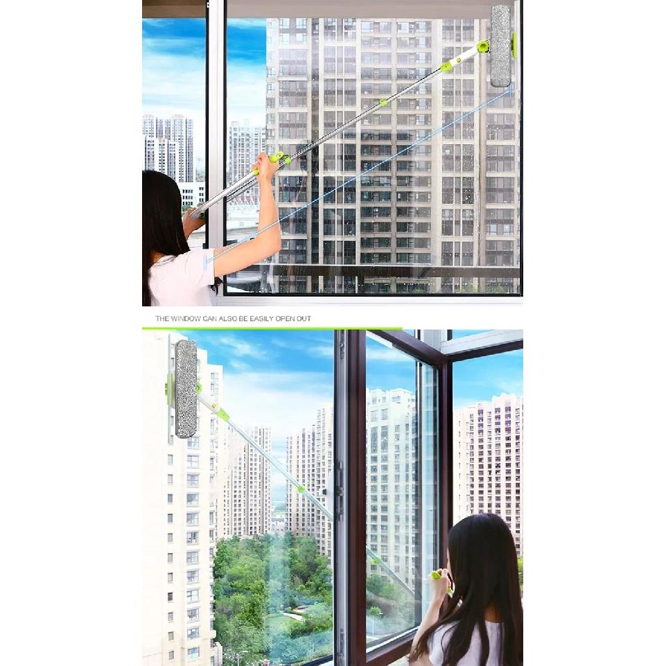Hot Upgraded Telescopic High-rise Window Cleaning Glass Cleaner Brush For Washing Window Dust Brush Clean Windows