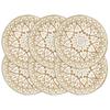 Placemats - VIDAXL - 6 Pcs - White - Jute - 38 Cm Round
