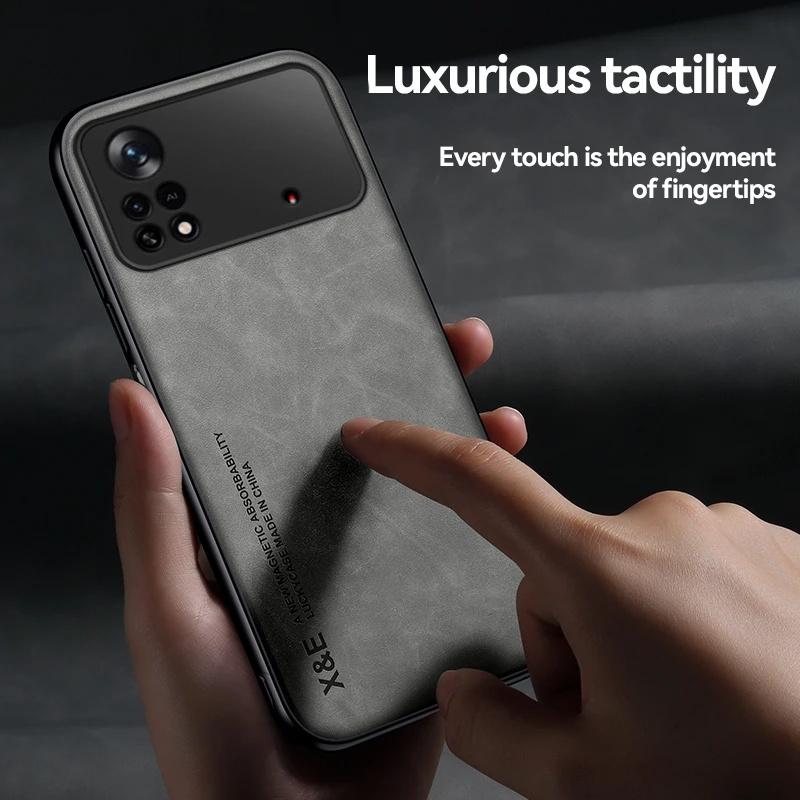 Кожаный магнитный противоударный чехол для телефона Xiaomi Poco M4 Pro 4G для Poco Poko Pocco Little M4Pro M 4 Pro 4Pro M4 Pro Задняя крышка