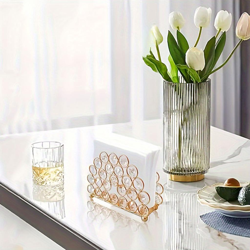 Отдельно стоящая стойка для бумажных полотенец Golden Crystal, современная овальная подставка для салфеток для гостиной или ванной комнаты, диспенсер для салфеток